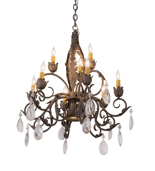 26"W New Country French 9 LT Chandelier | 116318