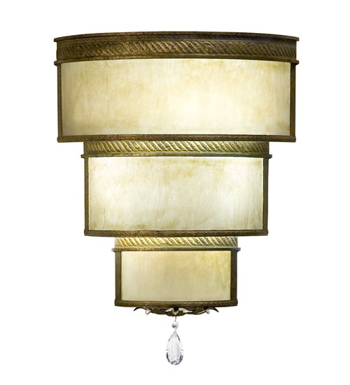 18" Wide Rope Trimmed Cilindro Wall Sconce | 117540