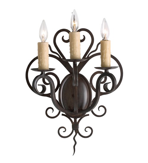 15" Wide Kenneth 3 Light Wall Sconce | 120138