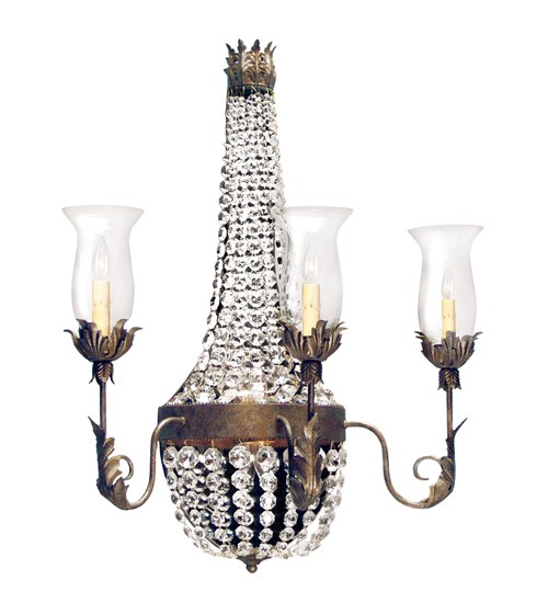 26" Wide Crista 3 Light Wall Sconce | 120220
