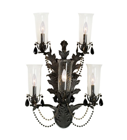 20" Wide French Baroque 5 Light Wall Sconce | 120231