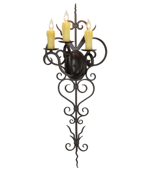 14" Wide Kenna 3 Light Wall Sconce | 131396