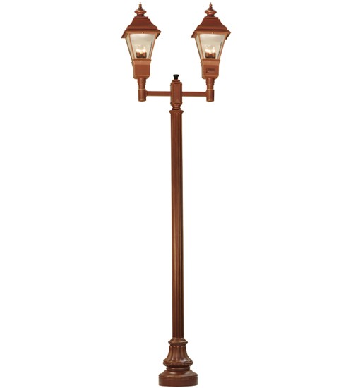 46" Long Carefree 2 Lantern Outdoor Street Lamp | 136361