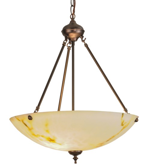 20"W Corinth White Marble Inverted Pendant | 149071
