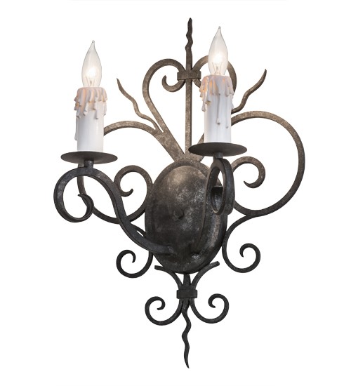 14" Wide Kenneth 2 Light Wall Sconce | 174332