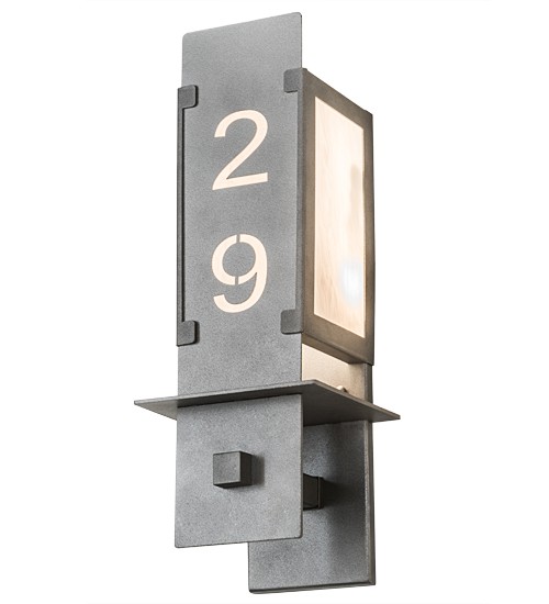 6.5" Wide Personalized Estructura Wall Sconce | 190823