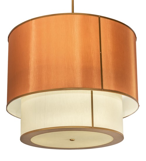 40" Wide Cilindro Textrene Two Tier Pendant | 200419