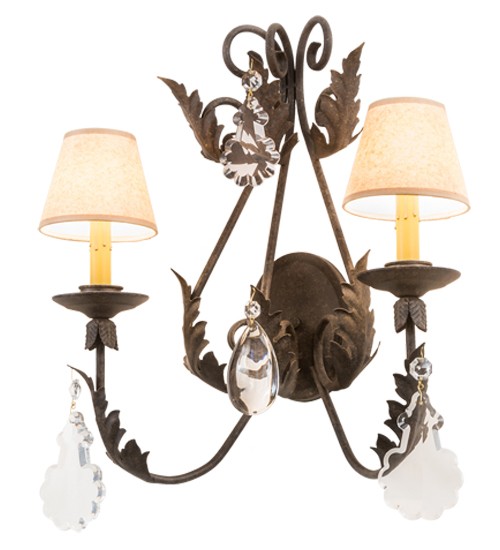 18" Wide French Elegance 2 Light Wall Sconce | 211476