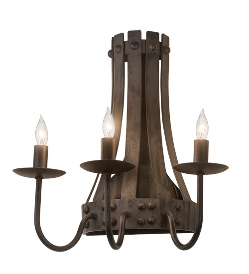 14" Wide Barrel Stave Wall Sconce | 215775