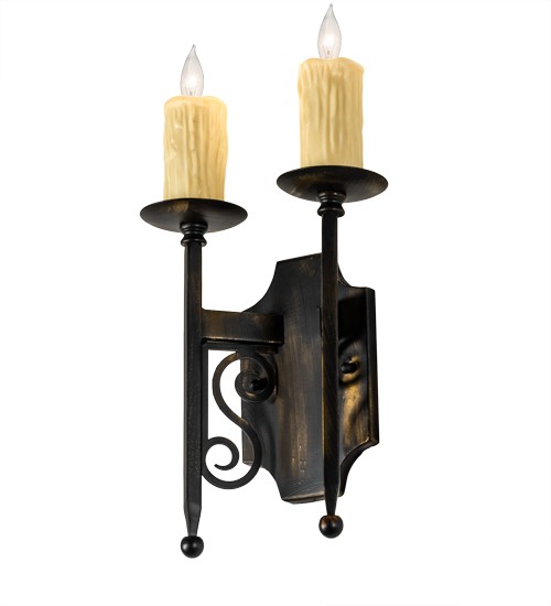 9" Wide Toscano 2 Light Wall Sconce | 222726