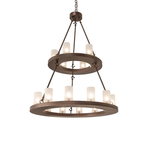 36" Wide Loxley 18 Light Two Tier Chandelier | 247664