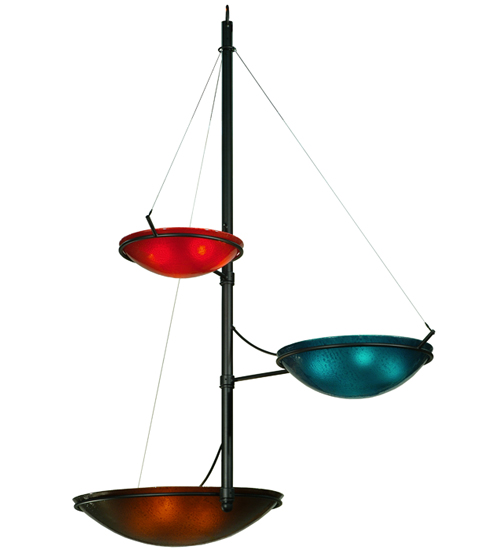 103" Wide Metro Fusion The Third Dimension 3 Arm Glass Chandelier | 135950
