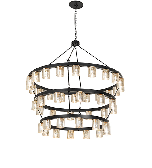 70" Wide Loxley Horizon Ring 44 Light Three Tier Chandelier | 255211