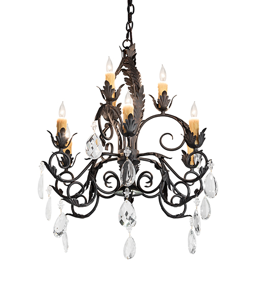 26" Wide New Country French 9 Light Chandelier | 267303