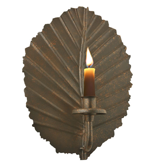 8" Wide Nicotiana Leaf Wall Mount Candle Holder | 121102