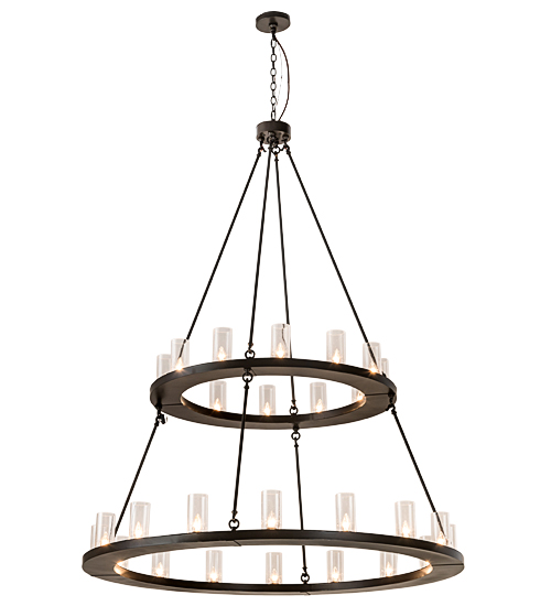 60"W Loxley 28 LT Two Tier Chandelier | 192461