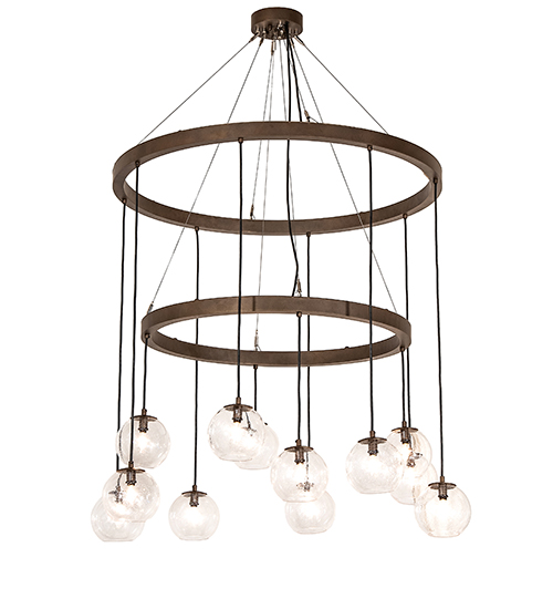 42" Wide Bola 12 Light Two Tier Chandelier | 246173