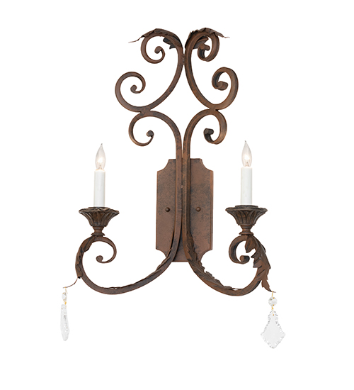 16" Wide Serratina 2 Light Wall Sconce | 272441