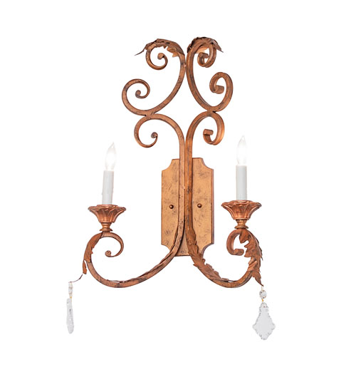 16" Wide Serratina 2 Light Wall Sconce | 272445