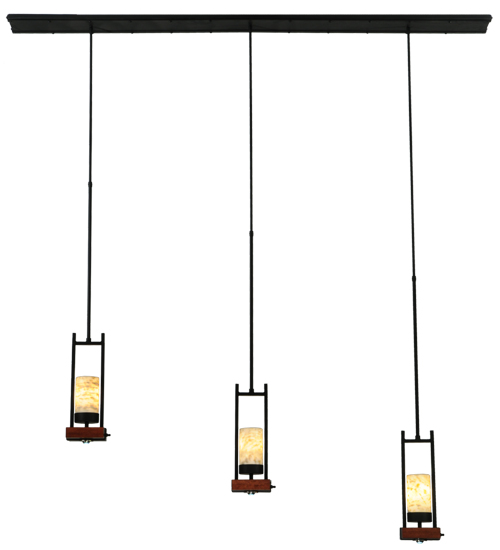 72" Long Grand Terrace 3 Light Jadestone Island Pendant | 141352