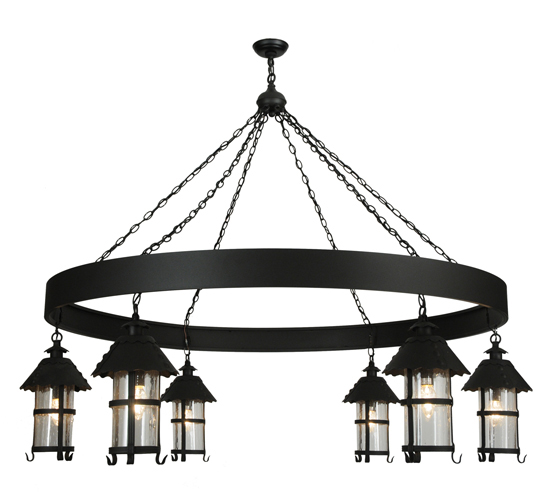 66"W Rutland 6 Lantern Chandelier | 120725