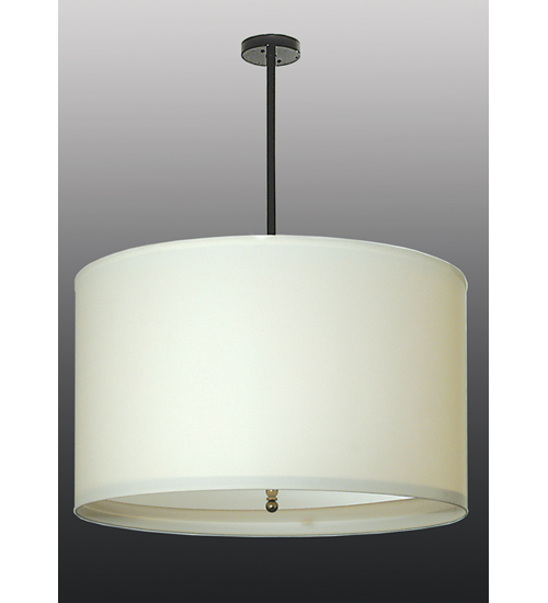 30"W Cilindro White Textrene Pendant | 19304