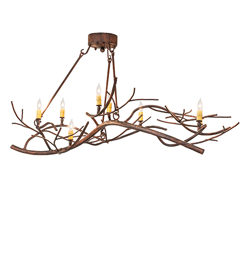 57" Long Winter Solstice 8 Light Oblong Chandelier | 276062