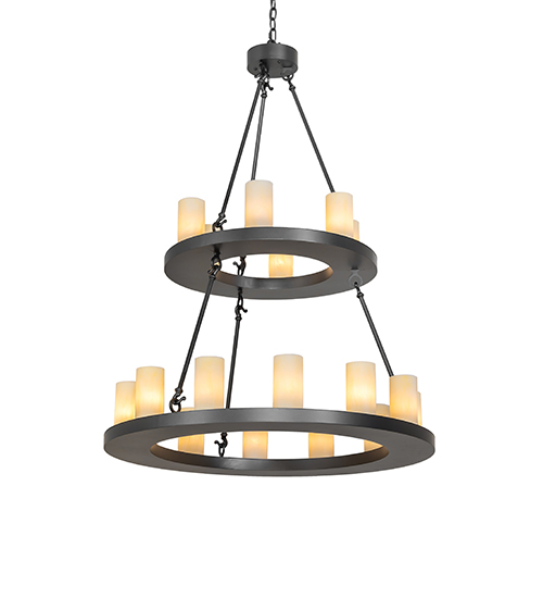 36" Wide Loxley 18 Light Two Tier Chandelier | 276477