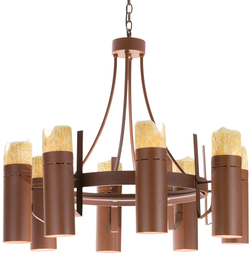 36"W Candle Drop 8 LT Chandelier | 68946