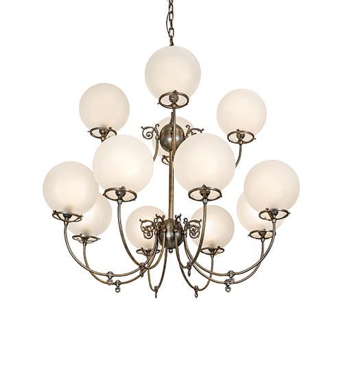 40" Wide Revival Gas & Electric 12 Light Chandelier | 276940