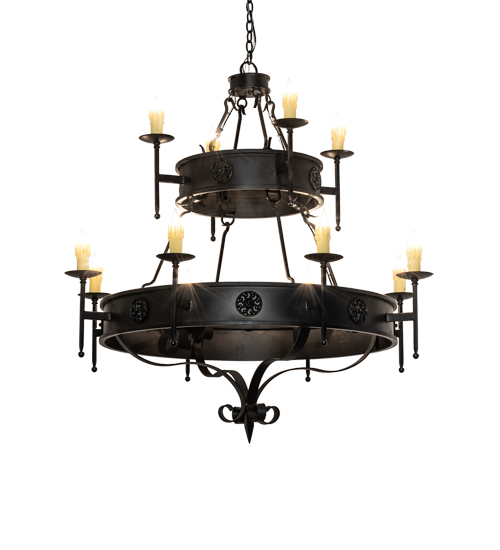 48" Wide Lorenzo 12 Light Two Tier Chandelier | 232109