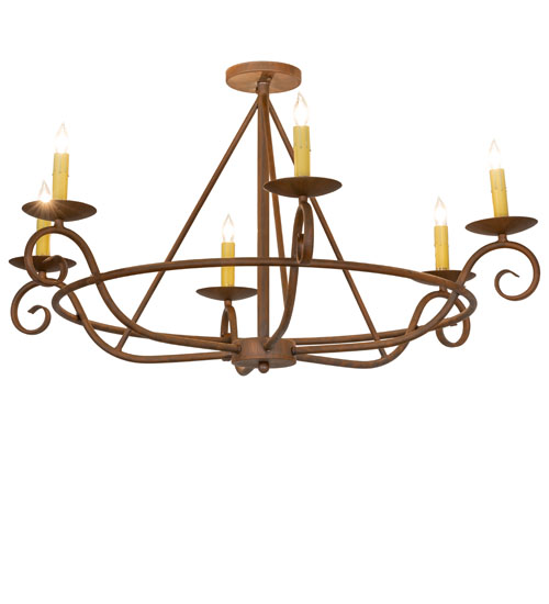 36" Wide Estrella 6 Light Semi-Flushmount | 281553