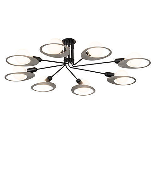 52" Wide 8 Light Contemporary Semi-Flush Mount | 290720