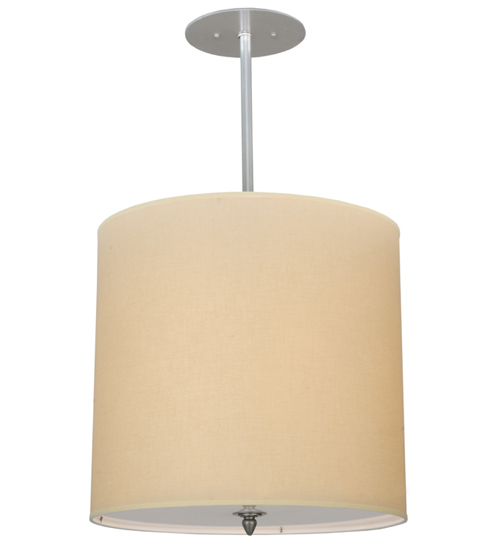 18"W Cilindro Beige Textrene Pendant | 113849