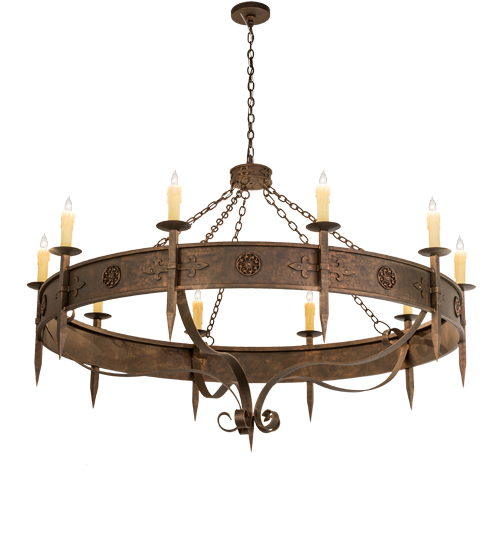 66" Wide Calandra 10 Light Chandelier | 115623