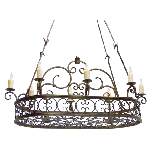 54" Long Cira 10 Light Pot Rack | 120277