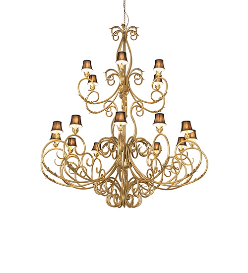 84" Wide Alexandria 18 Light Two Tier Chandelier | 120320