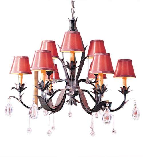 28" Wide Slenderleaf 9 Light Chandelier | 120769
