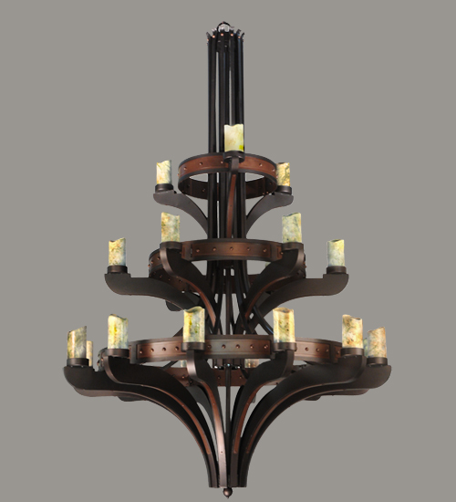 63" Wide Castilla Jadestone 21 Light Three Tier Chandelier | 122640