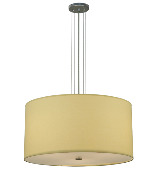 24"W Cilindro Beige Textrene Pendant | 126537
