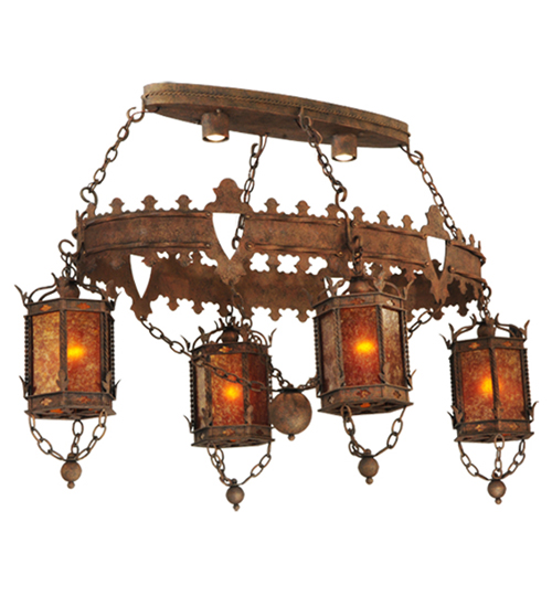 58"L Valhalla 4 LT Oblong Chandelier | 132229