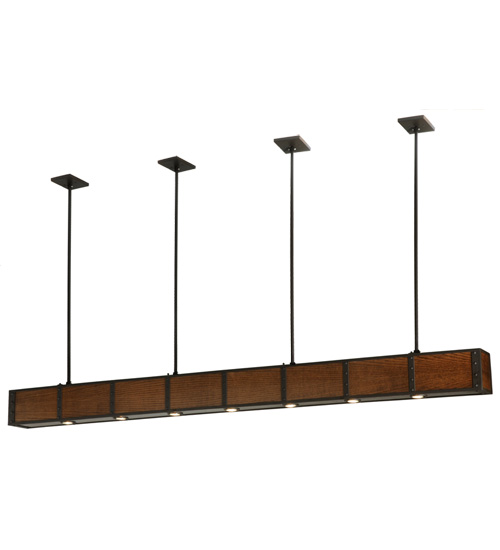 96"L Giradeau Wood Beam Oblong Pendant | 135128