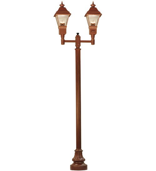 46" Long Carefree 2 Lantern Outdoor Street Lamp | 136361