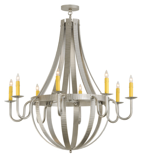 48"W Barrel Stave Metallo 8 LT Chandelier | 145268