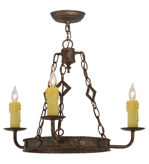 24" Wide Elvita 3 Light Chandelier | 145594