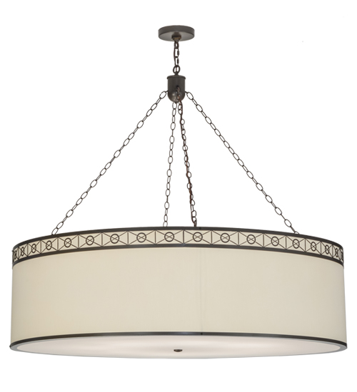 54"W Cilindro Circle X Textrene Pendant | 152581