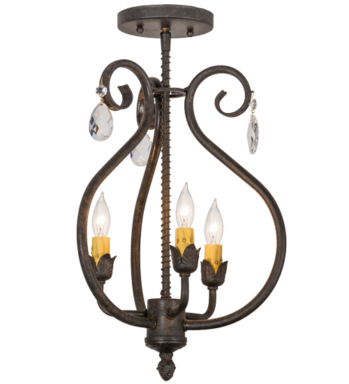 12" Wide Antonia 3 Light Chandelier | 157891