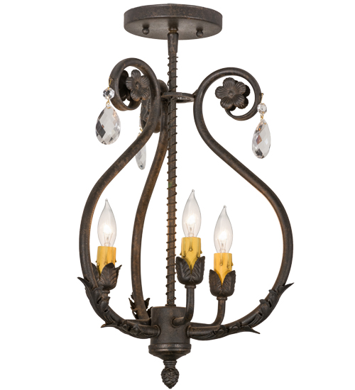 12" Wide Antonia 3 Light Chandelier | 157893