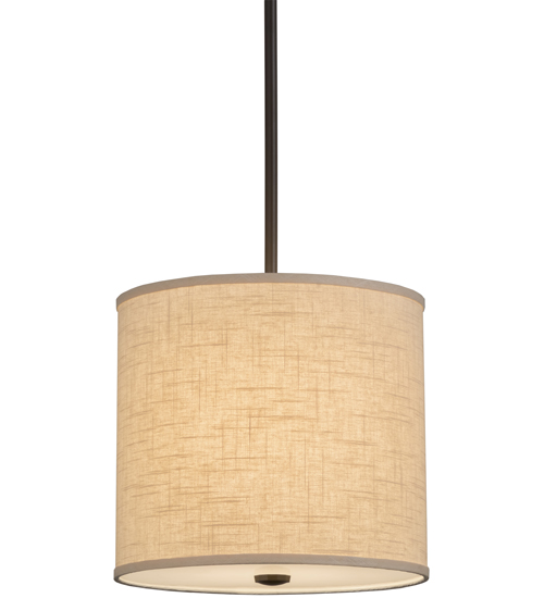 12"W Cilindro Beige Textrene Pendant | 158218