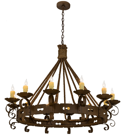 48" Wide Goulaine Corde 12 Light Chandelier | 164661